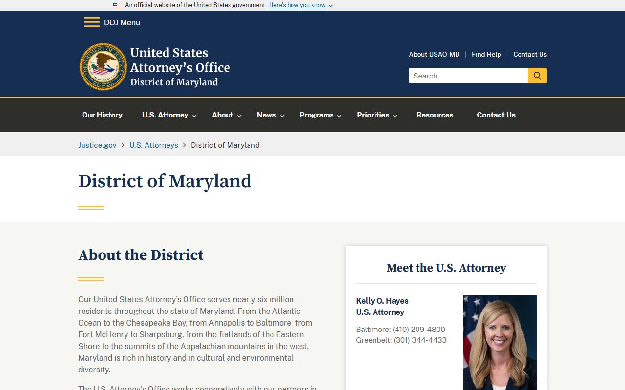 Wicomico County court dockets U.S. Attorney District of Maryland source