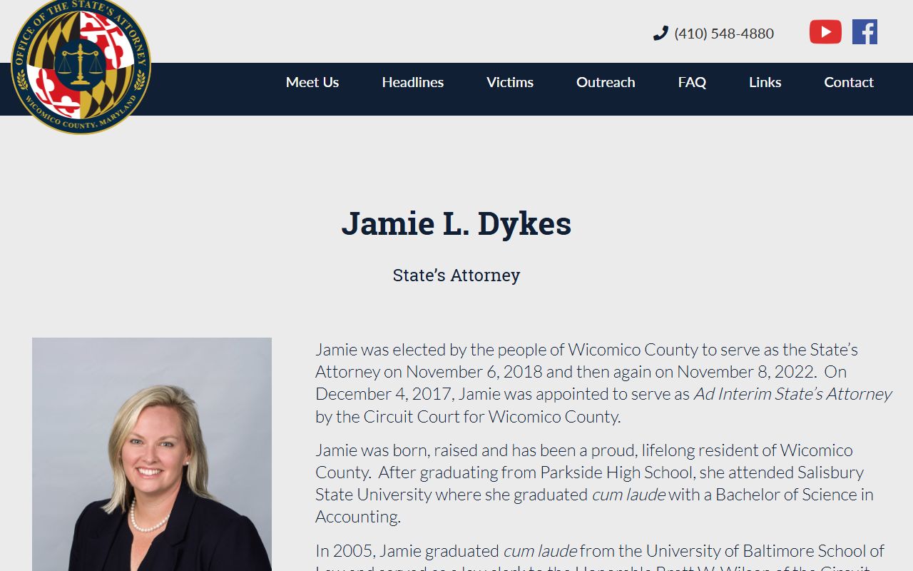 Wicomico County criminal court records State's Attorney Jamie Dykes source